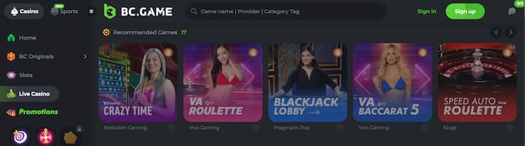 Exploring the Excitement of BC.Game Casino 9